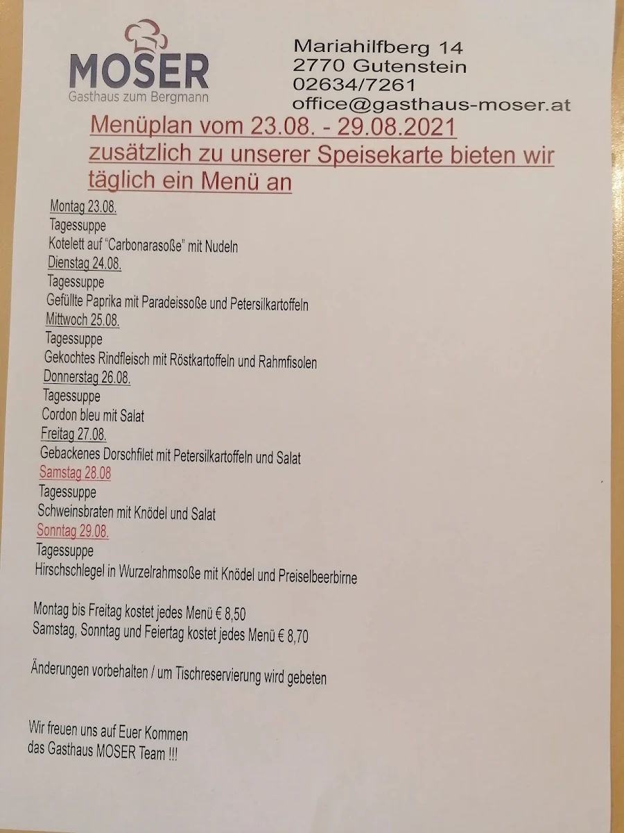 Speisekarte photo 2