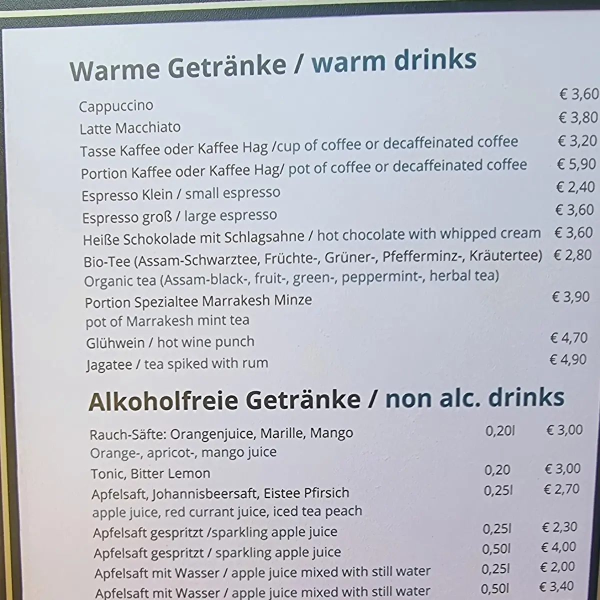 Speisekarte photo 1