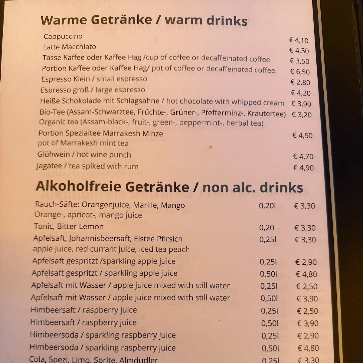 Speisekarte photo 5