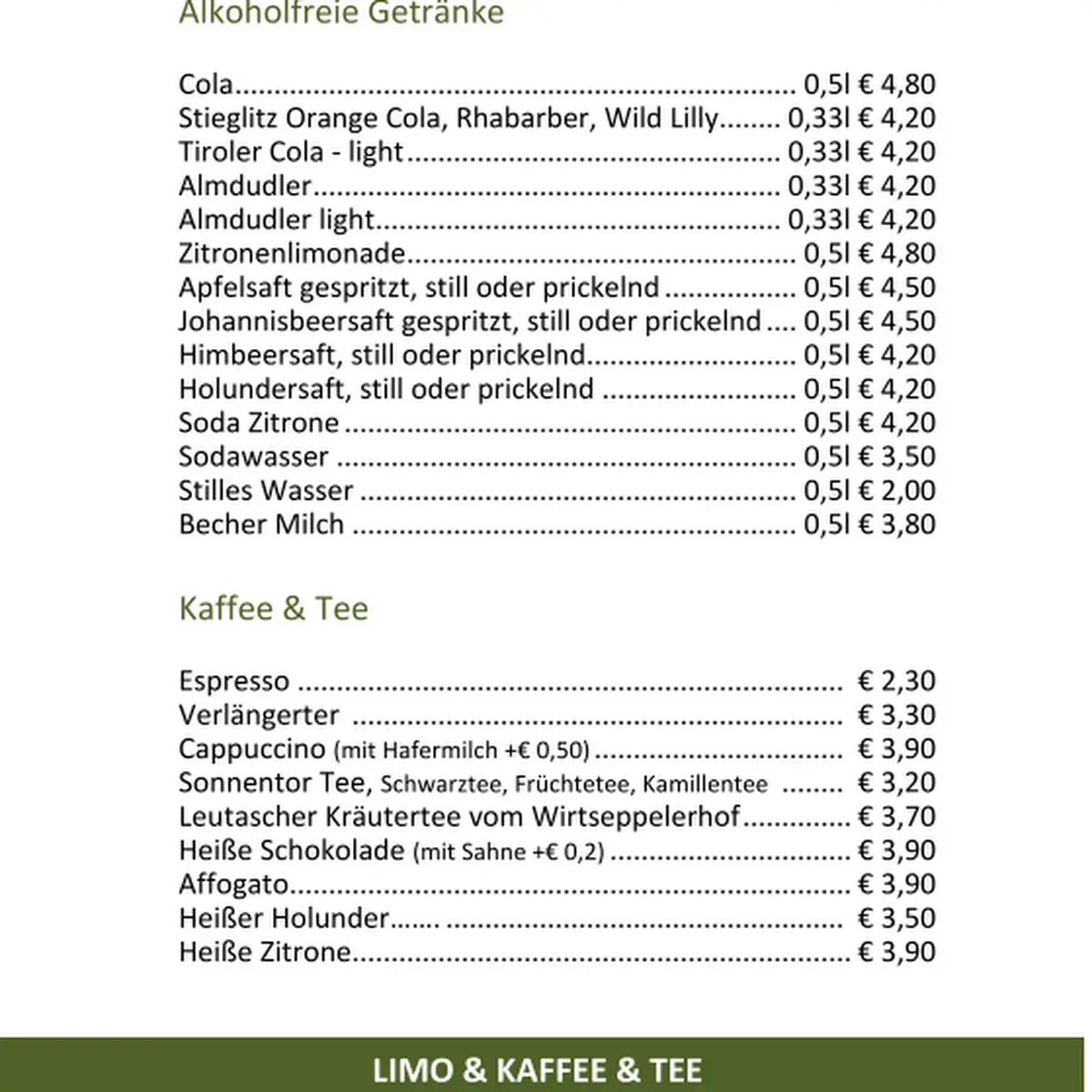 Speisekarte photo 1