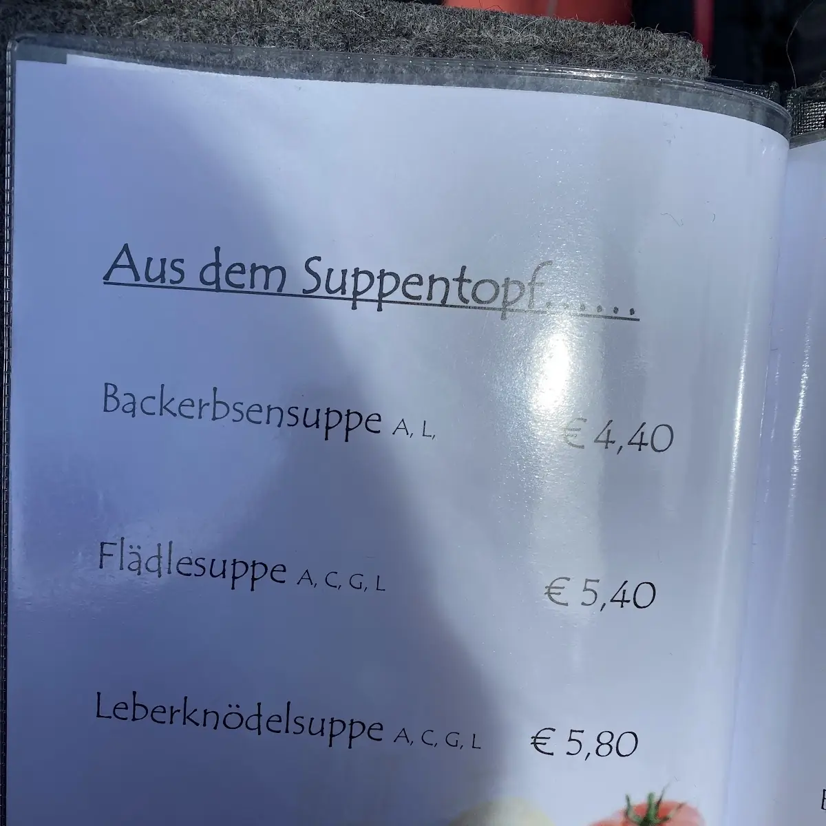 Speisekarte photo 4