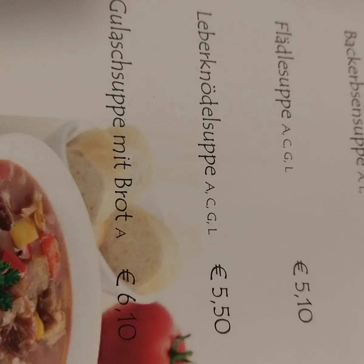 Speisekarte photo 5