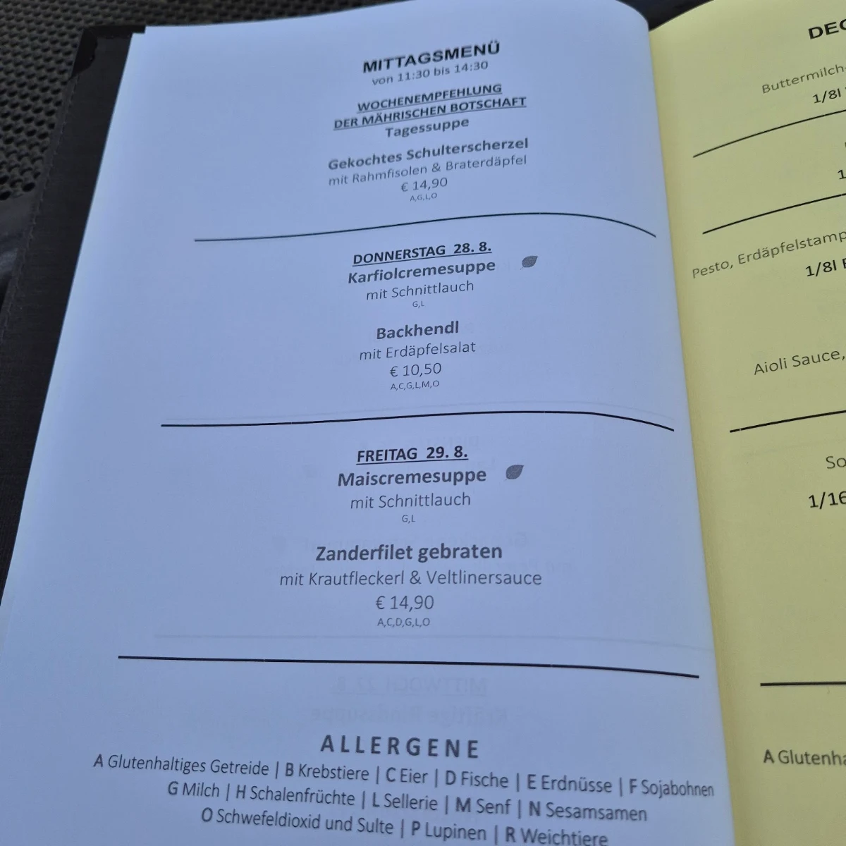 Speisekarte photo 4