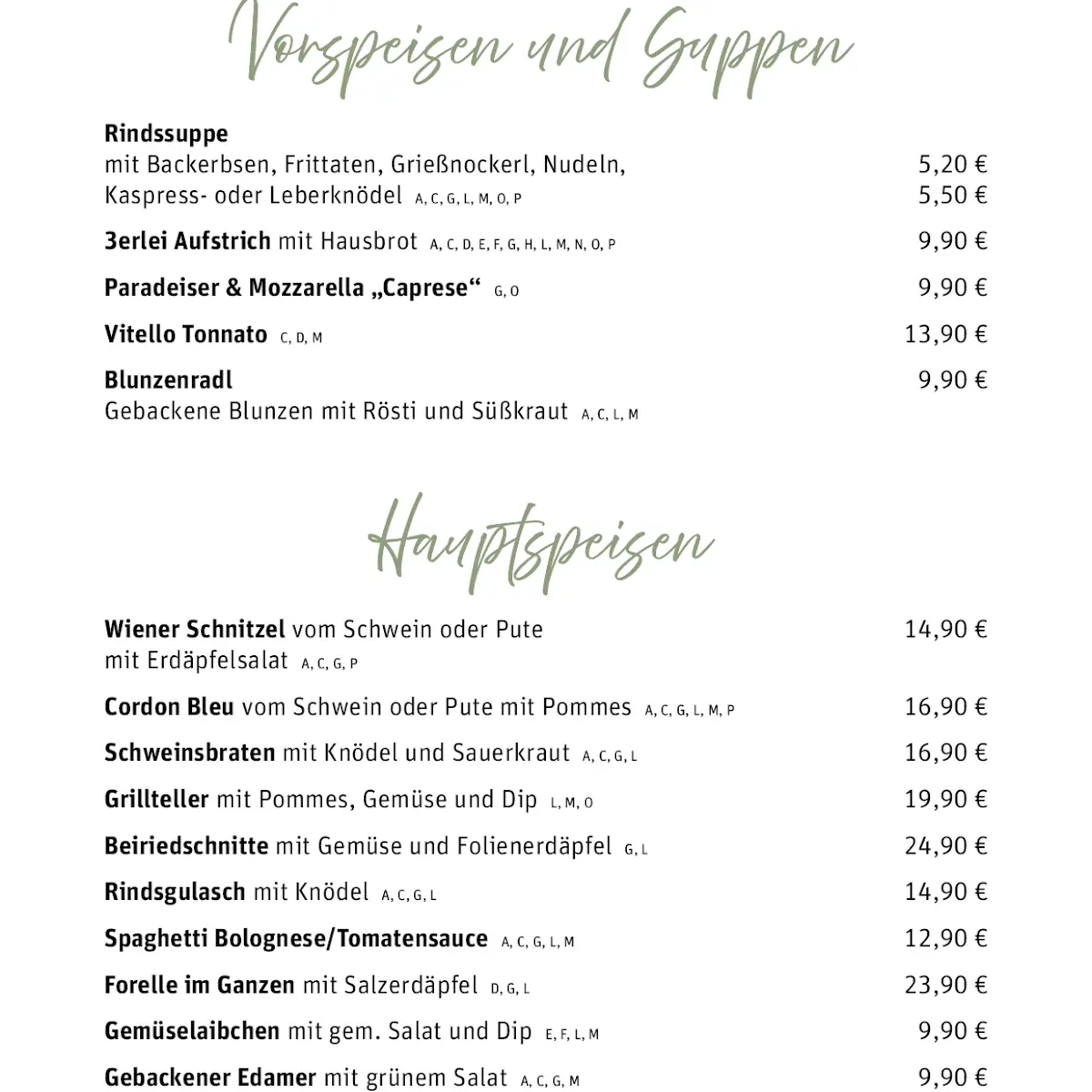 Speisekarte photo 4