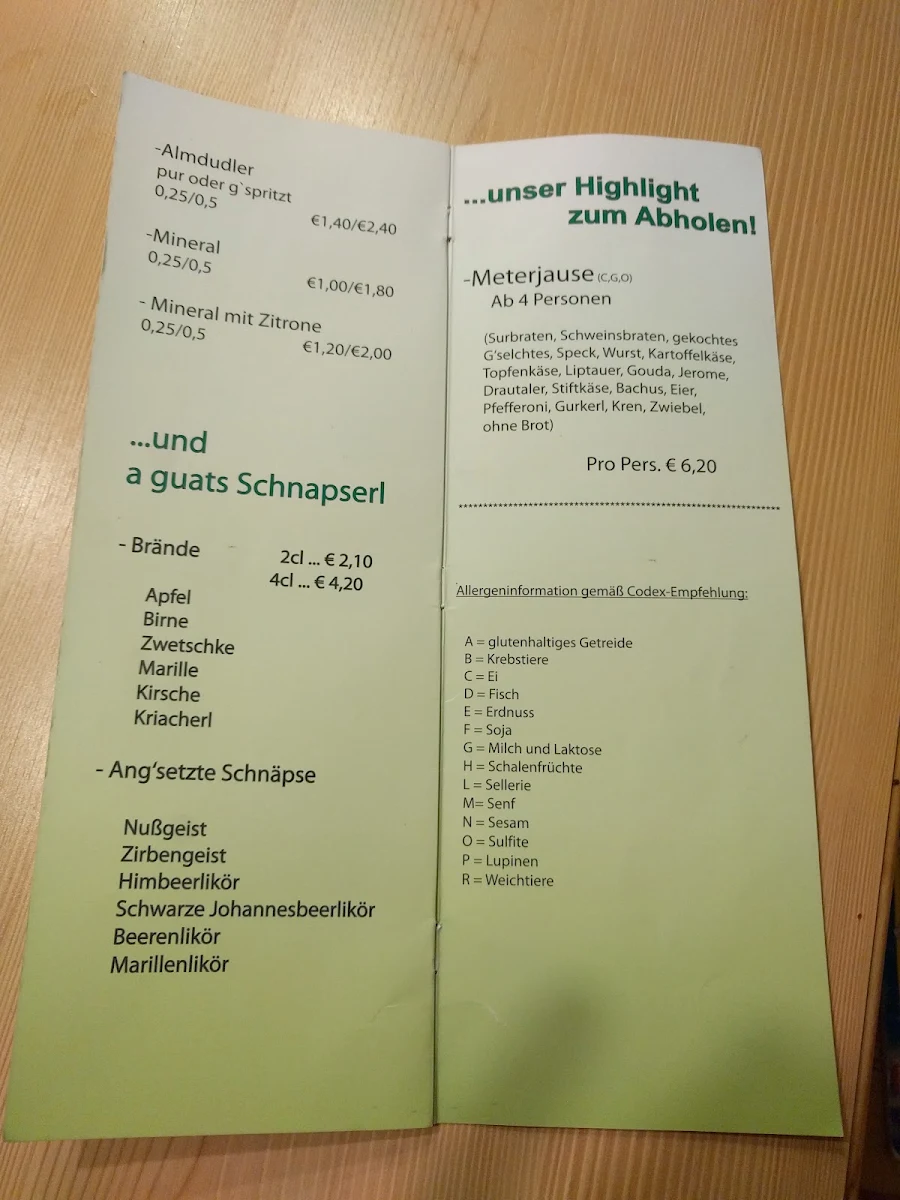 Speisekarte photo 1