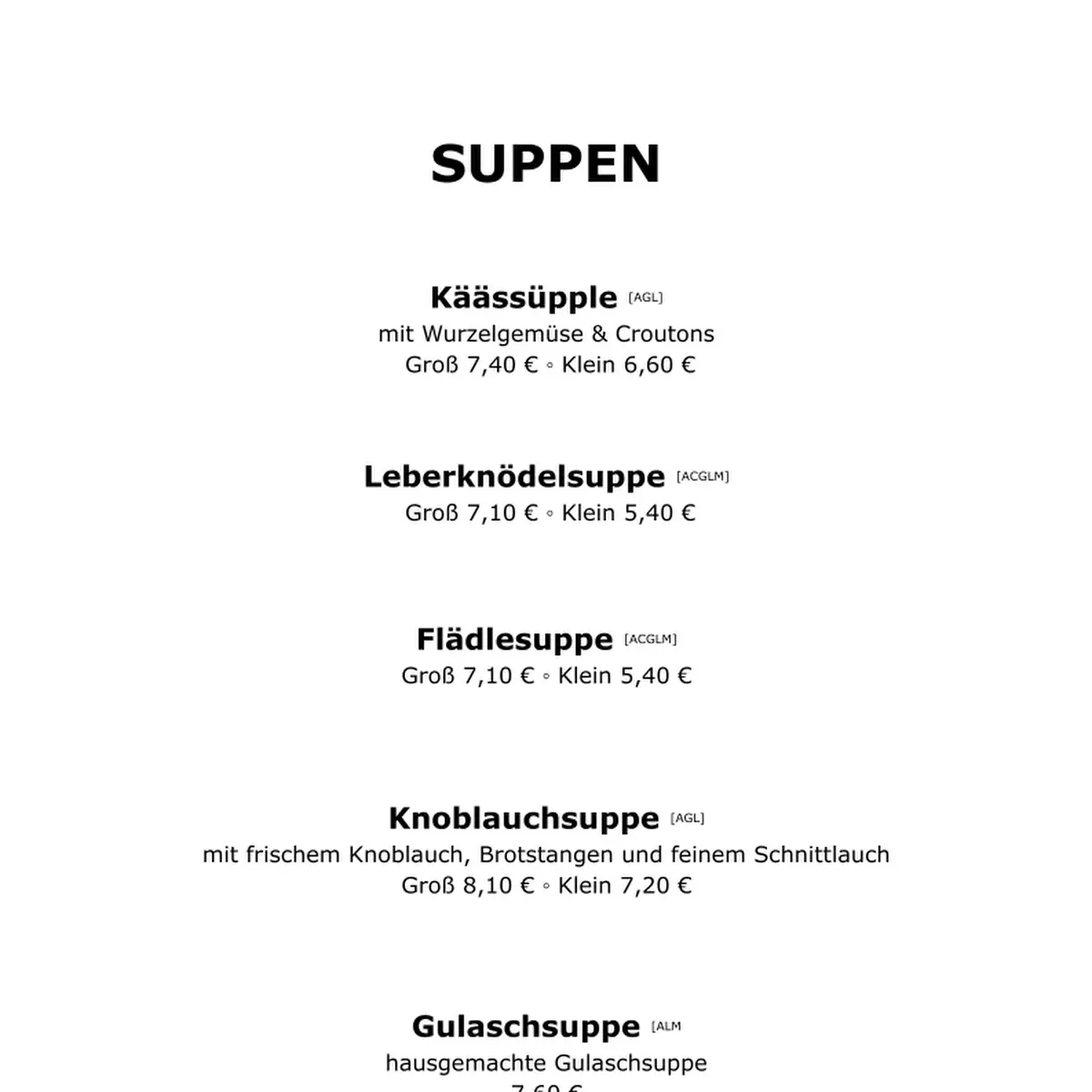 Speisekarte photo 6