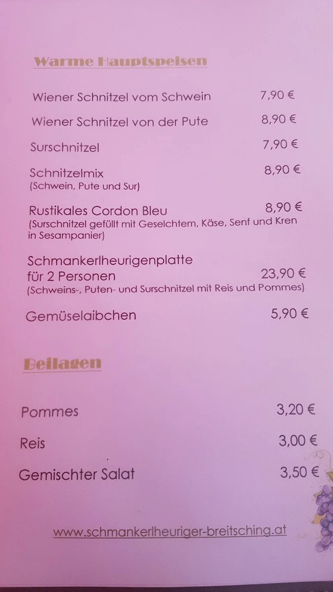 Speisekarte photo 2