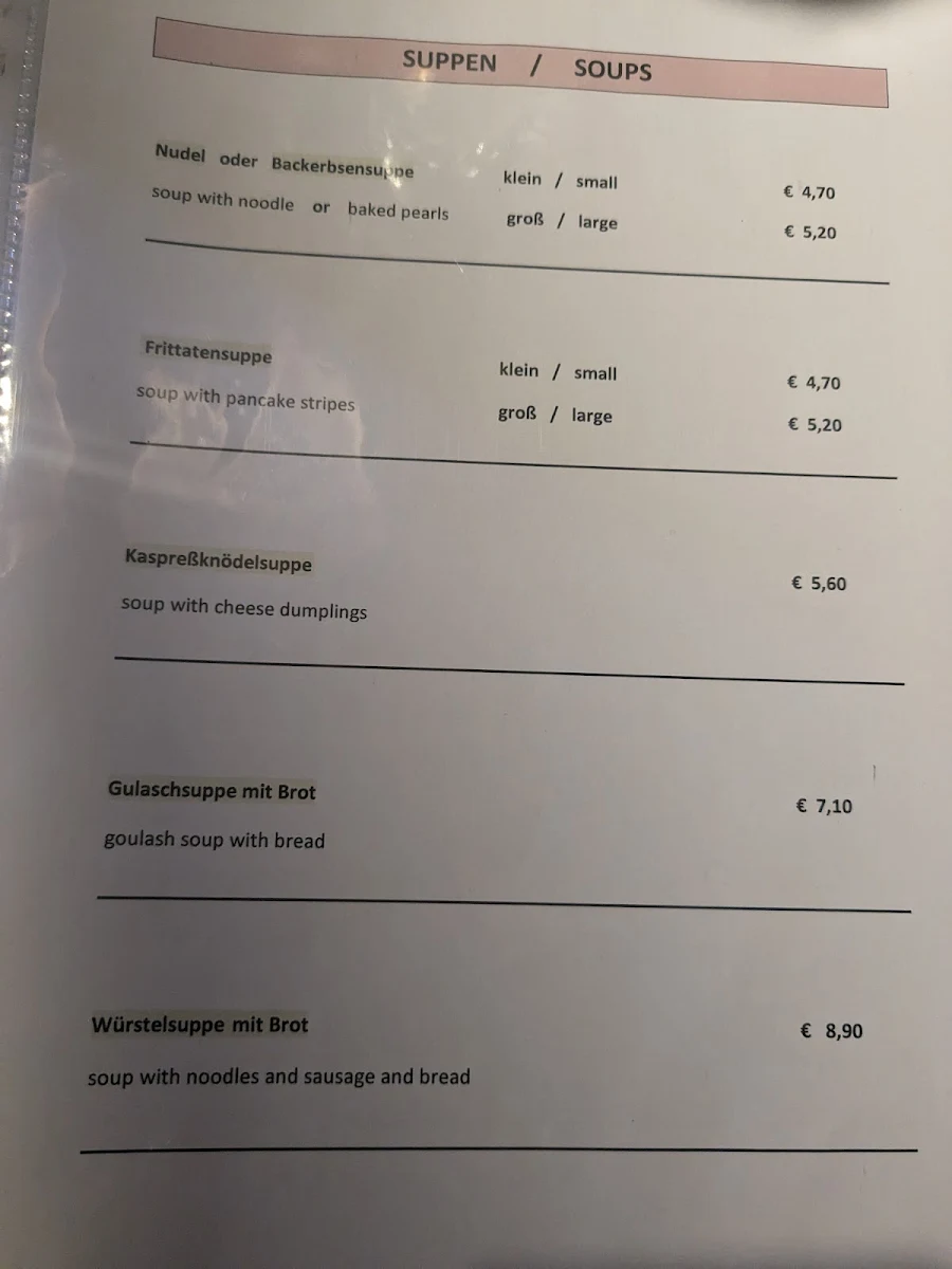 Speisekarte photo 2