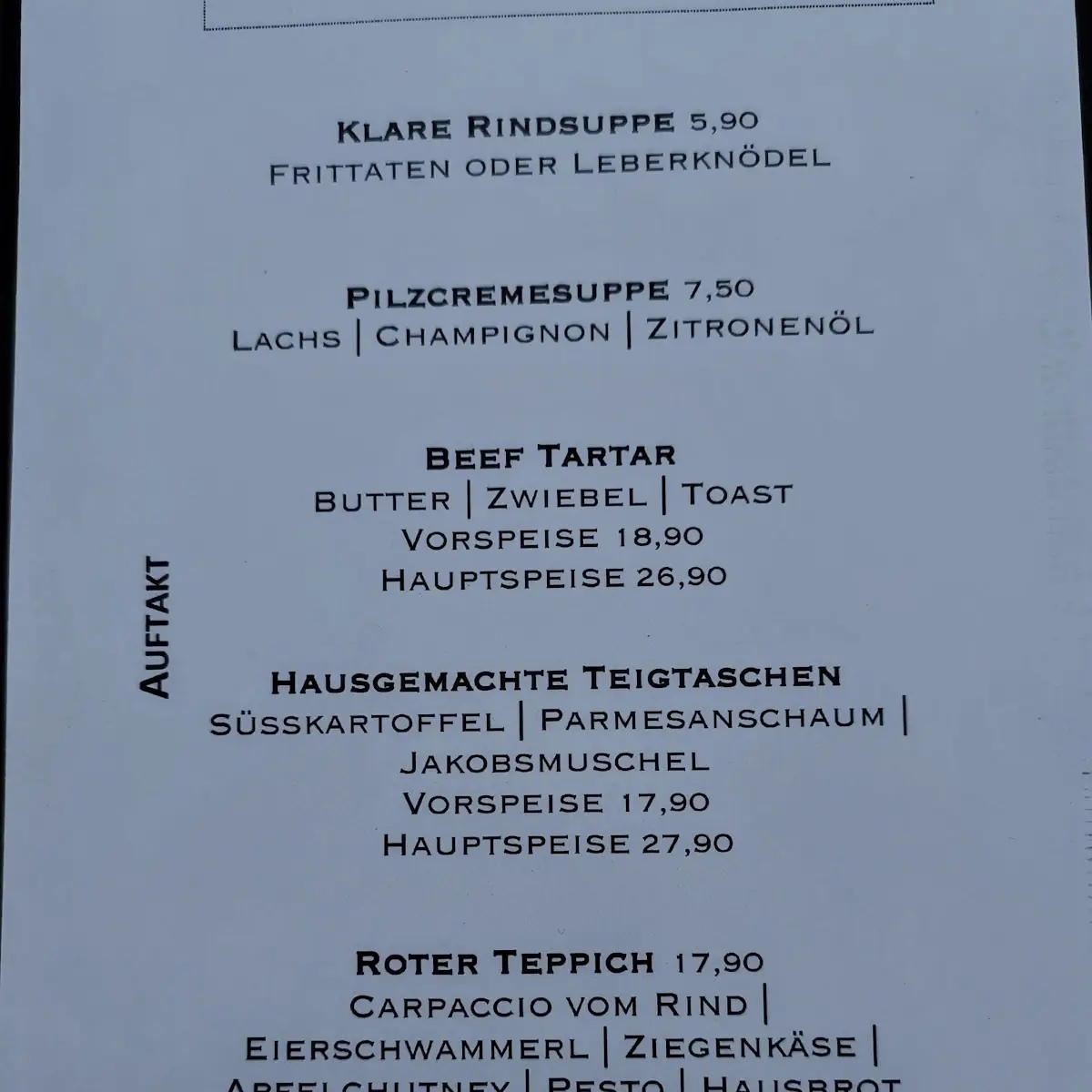 Speisekarte photo 5