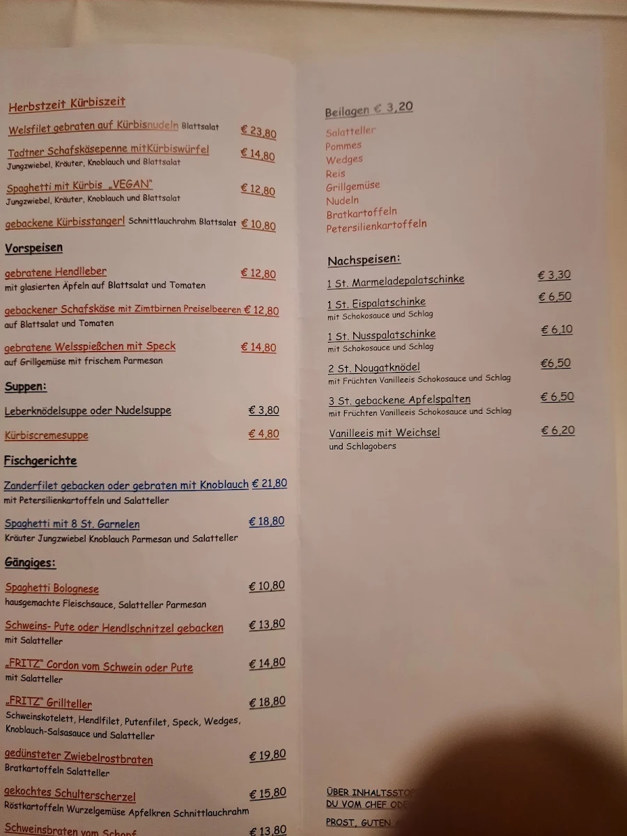 Speisekarte photo 1