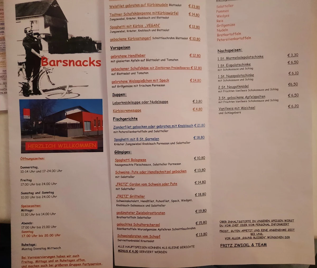 Speisekarte photo 4