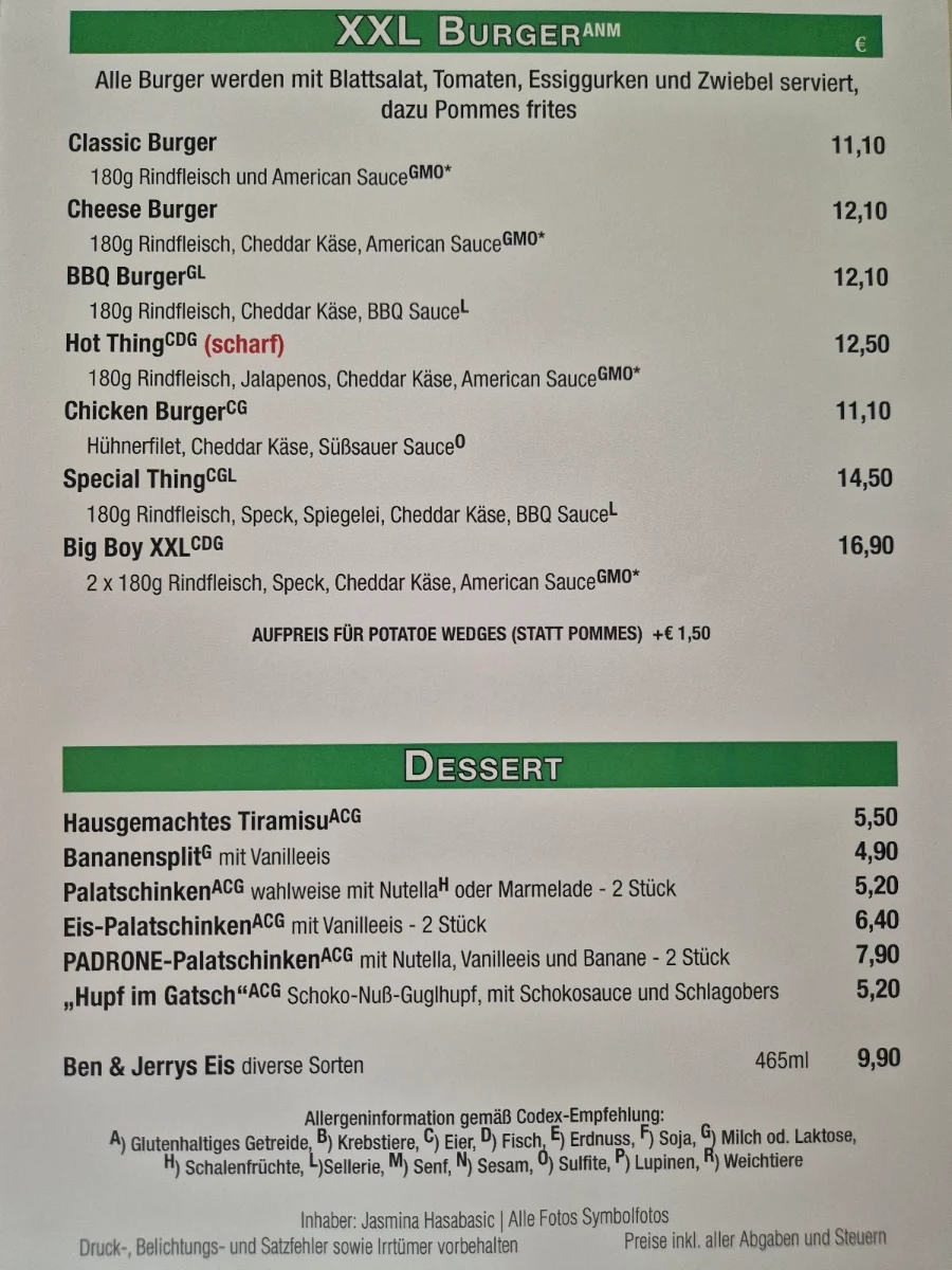 Speisekarte photo 2