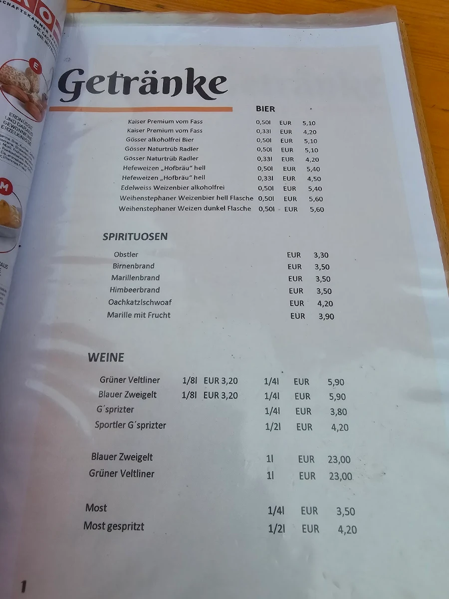 Speisekarte photo 5