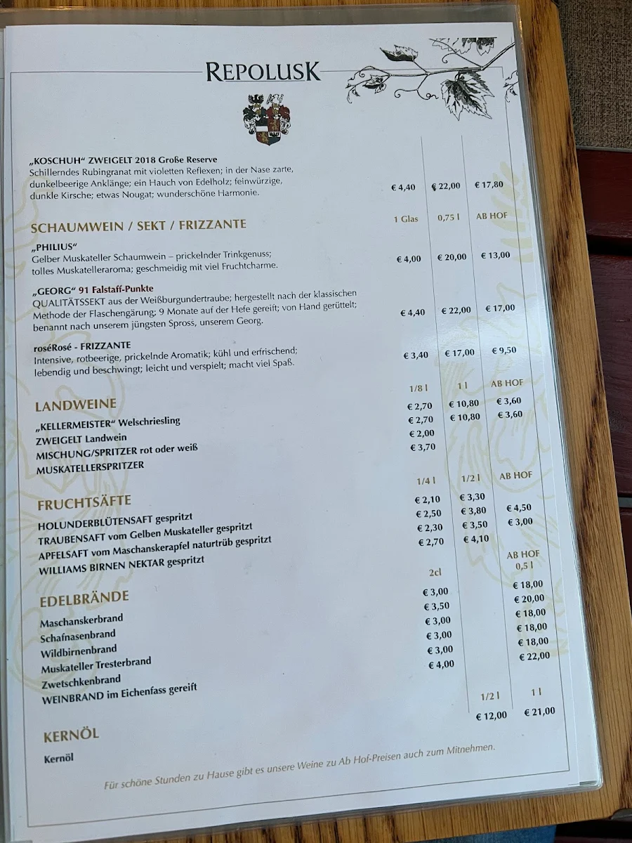 Speisekarte photo 1