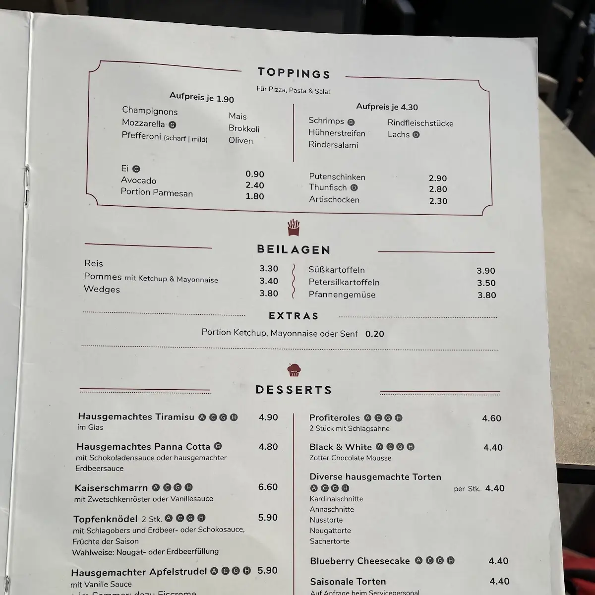 Speisekarte photo 2