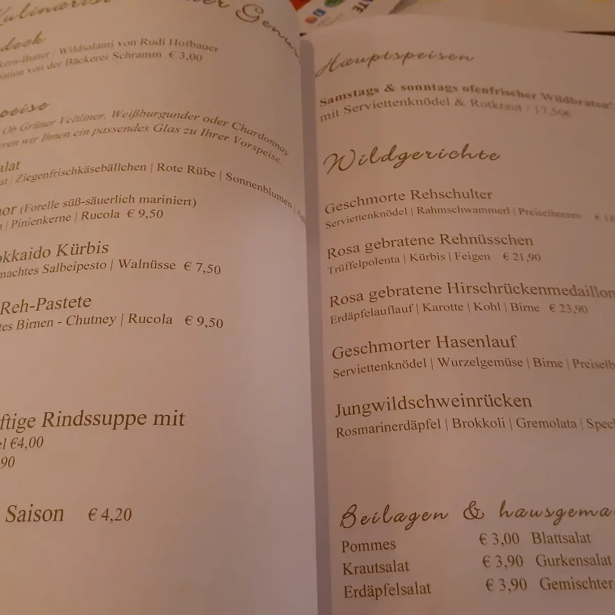 Speisekarte photo 1