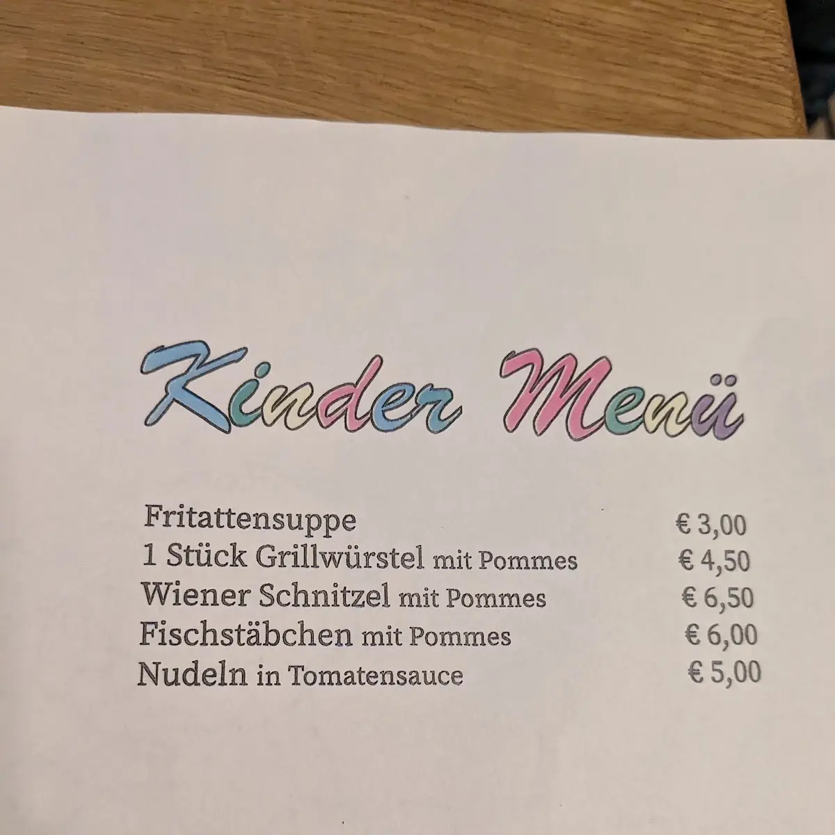 Speisekarte photo 2