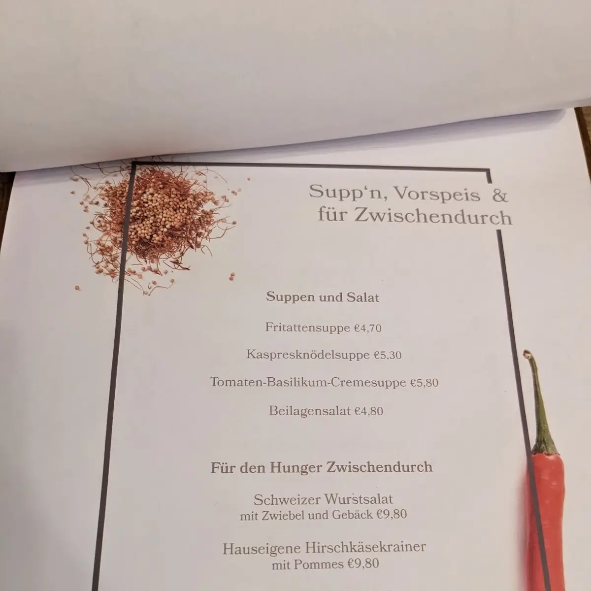 Speisekarte photo 3