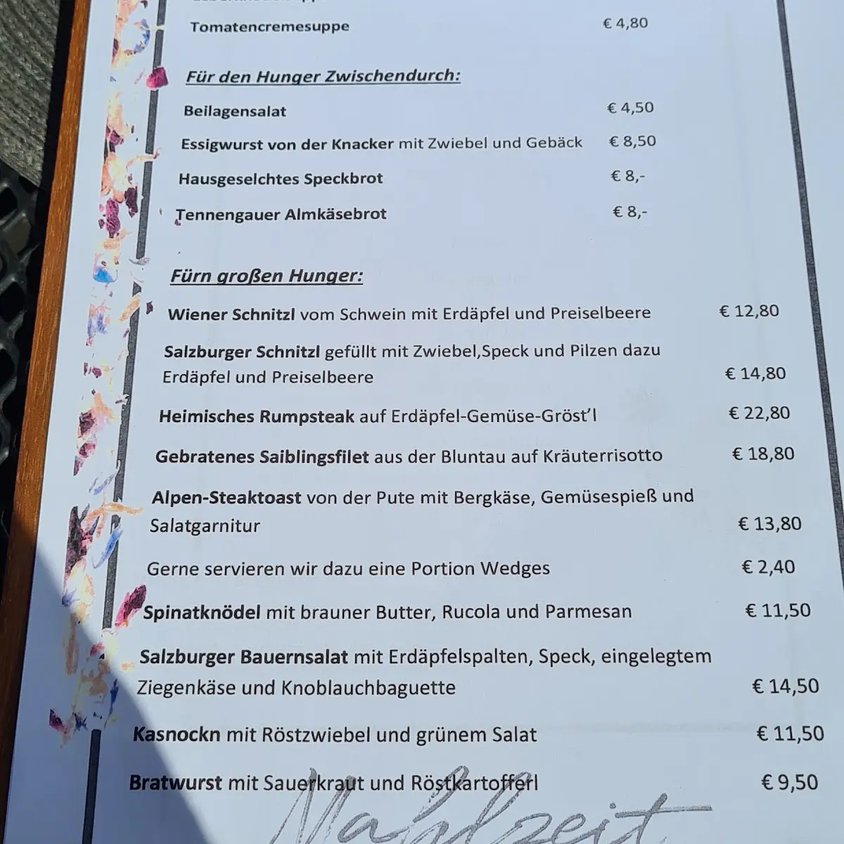 Speisekarte photo 5