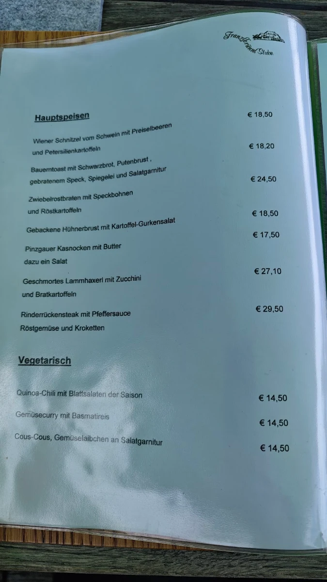 Speisekarte photo 2