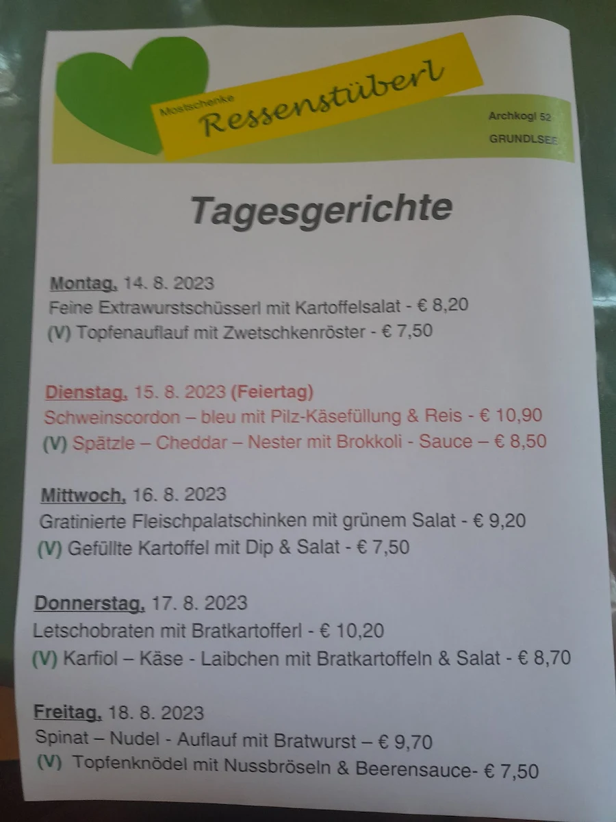 Speisekarte photo 2