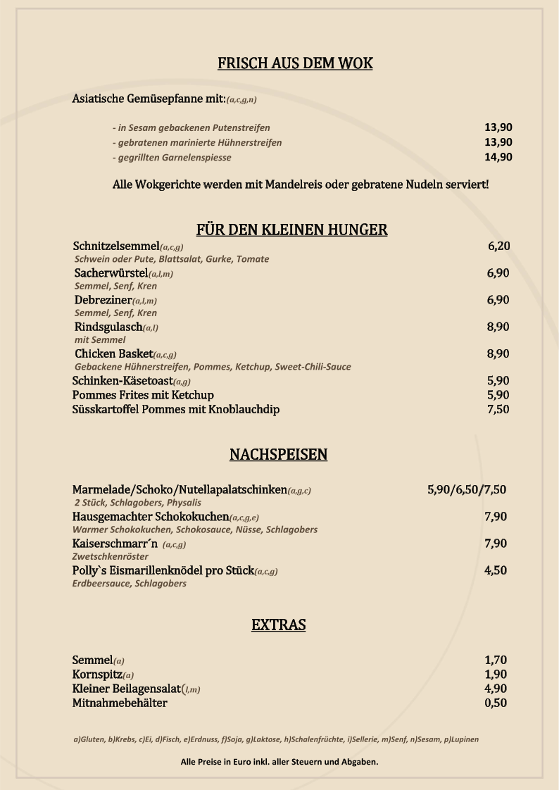 Speisekarte photo 1