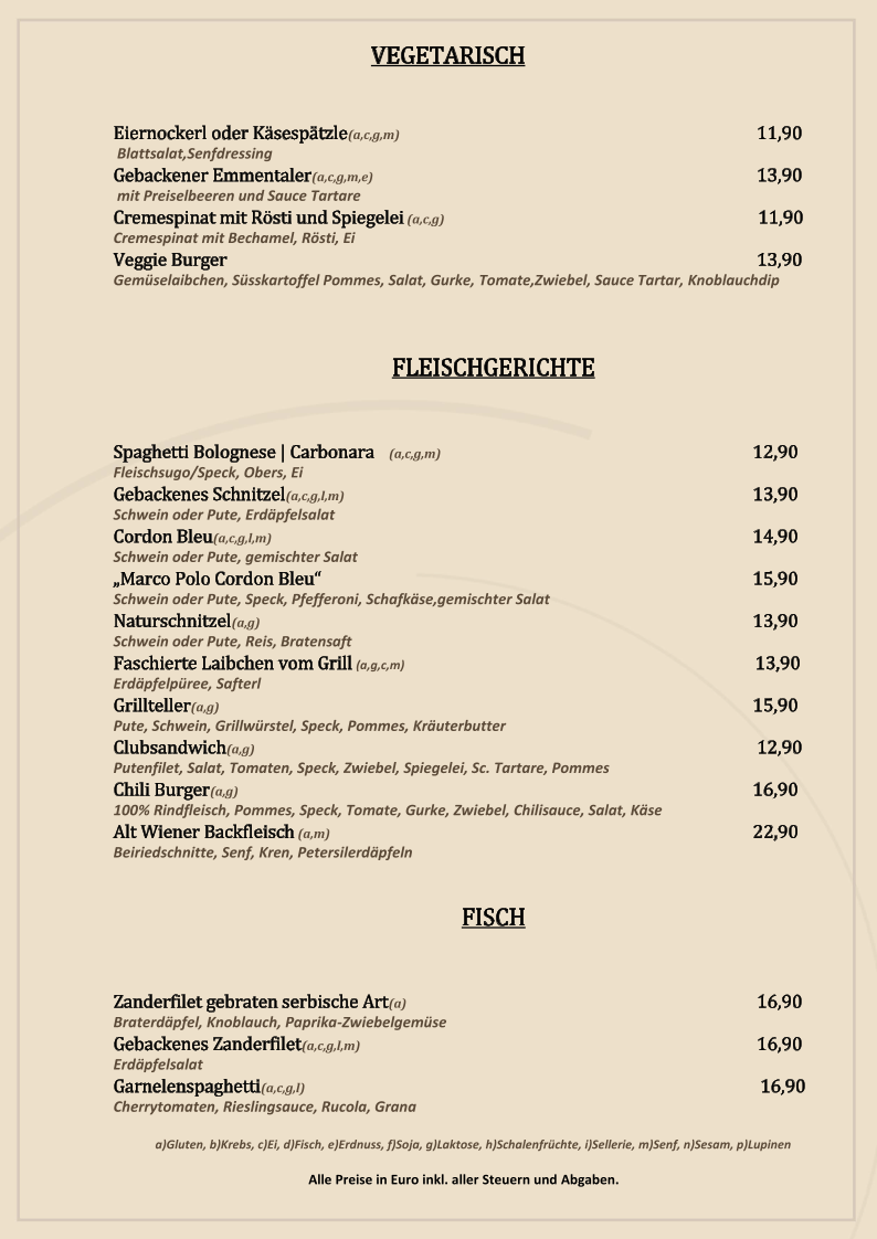 Speisekarte photo 2