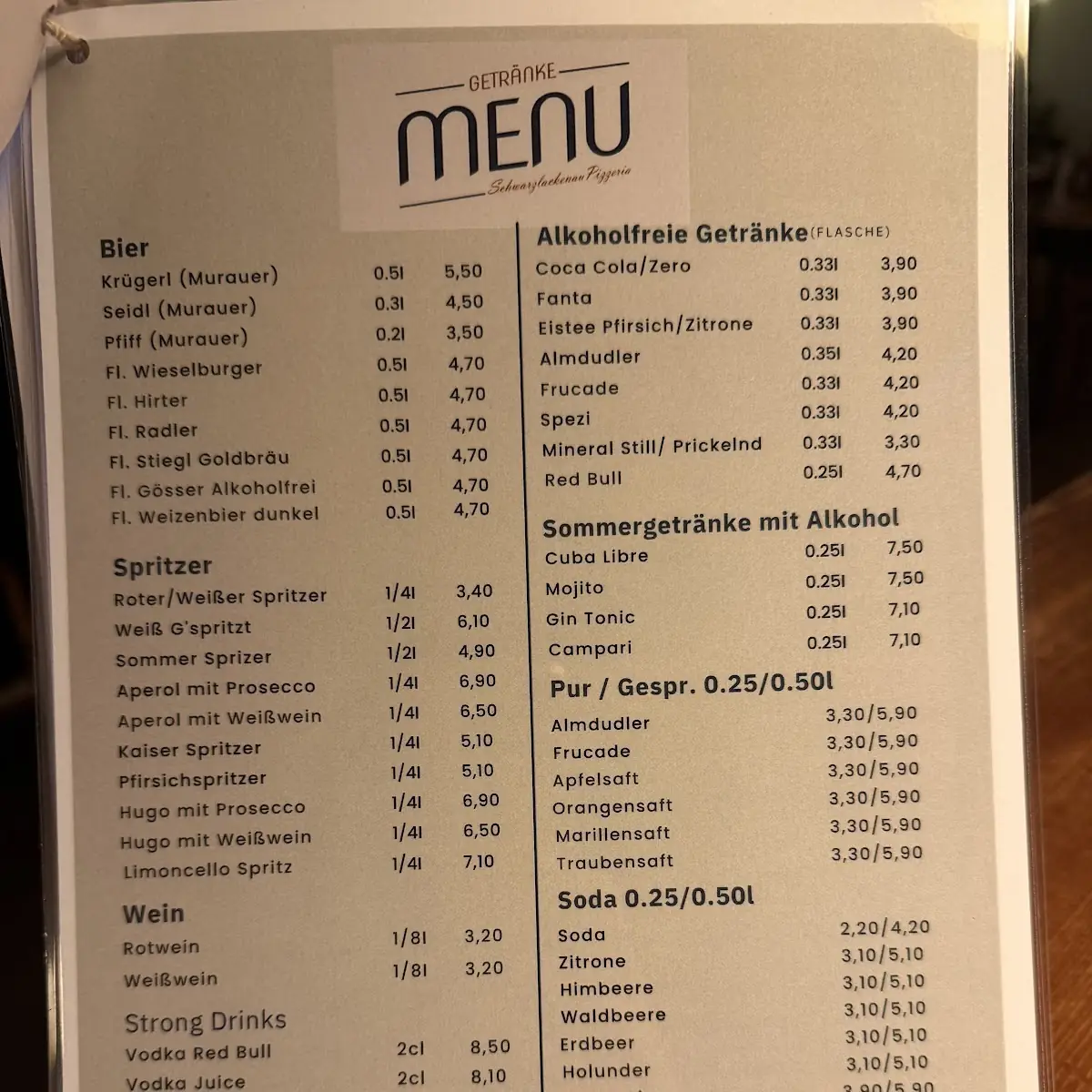 Speisekarte photo 1