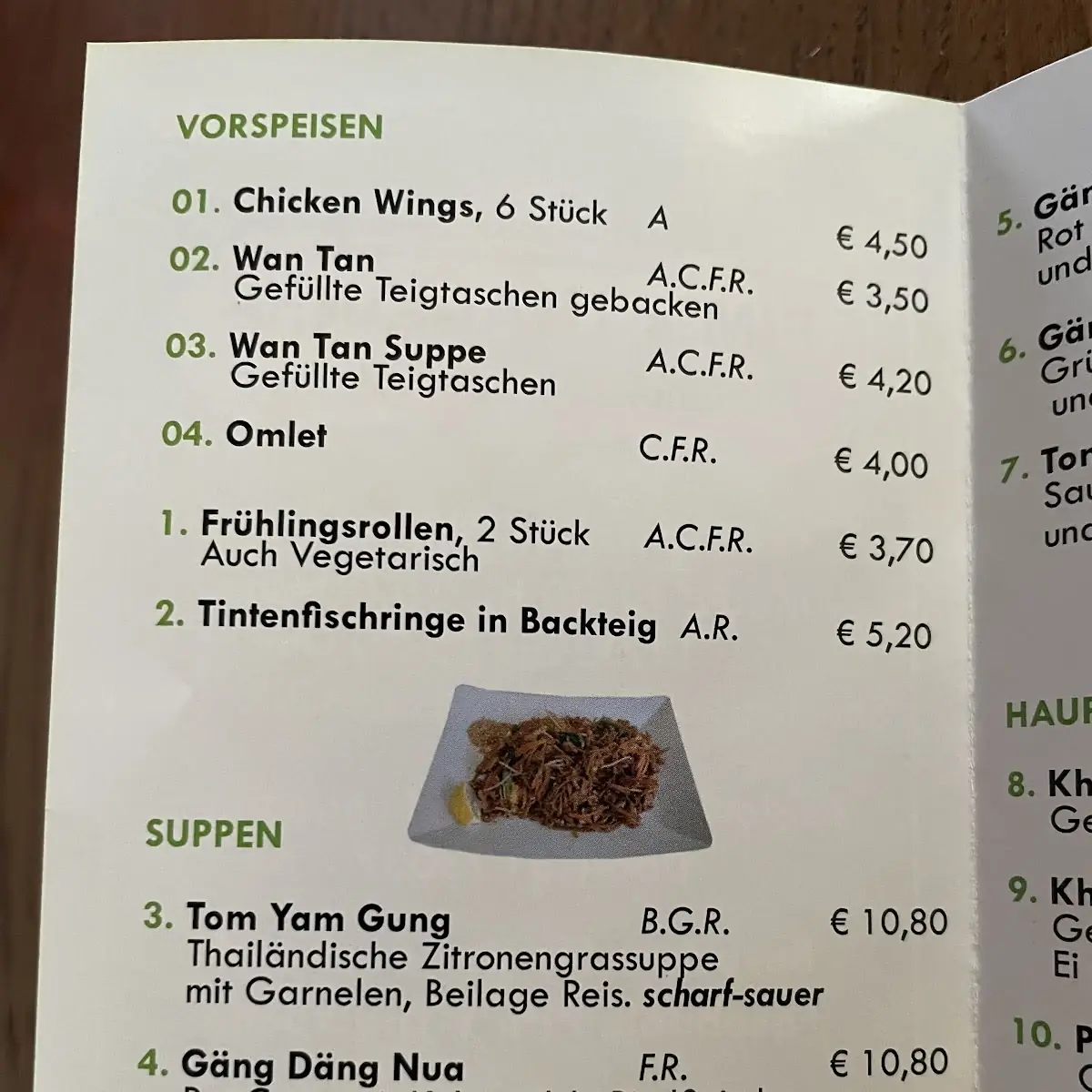 Speisekarte photo 3