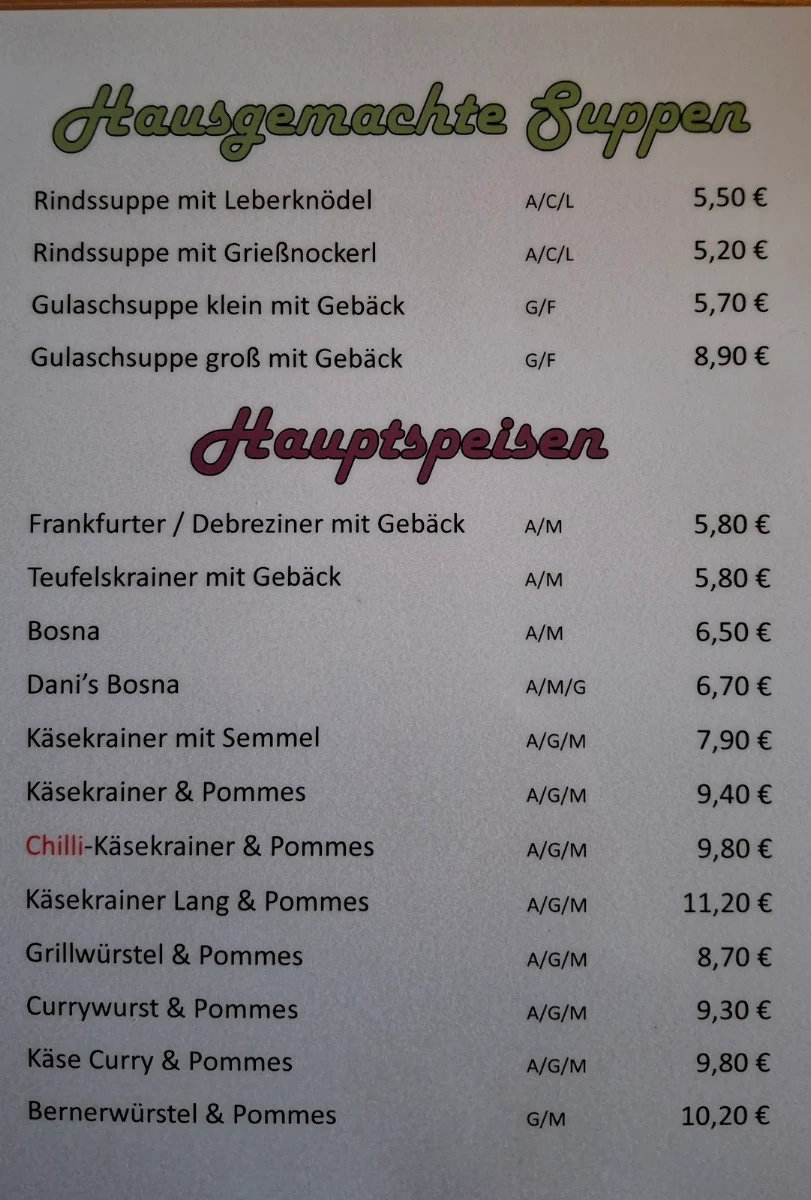 Speisekarte photo 2