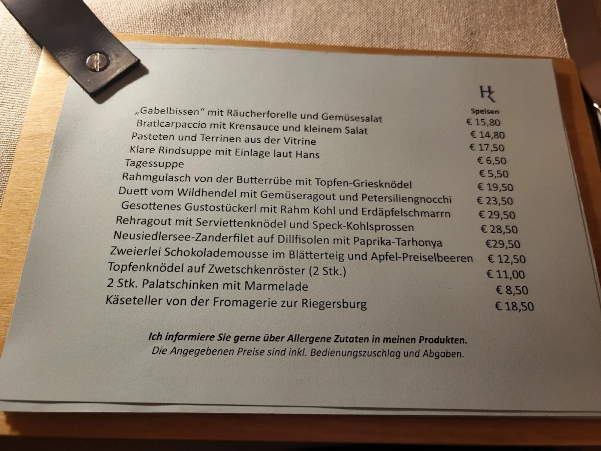 Speisekarte photo 1
