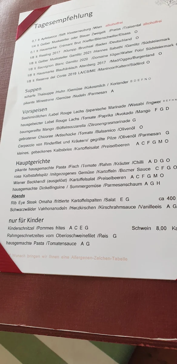 Speisekarte photo 5