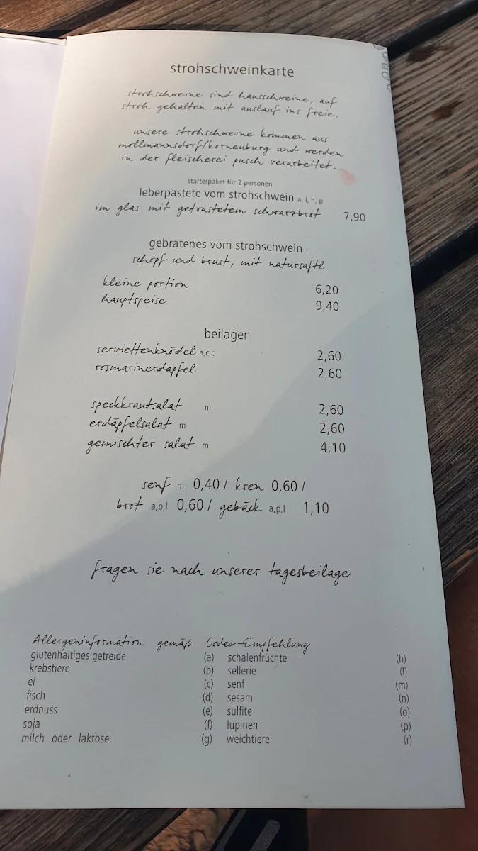 Speisekarte photo 2