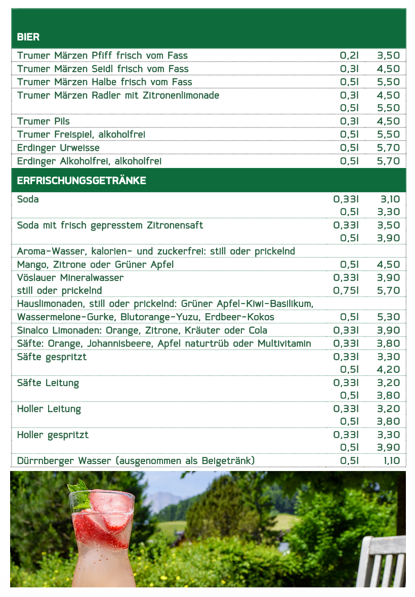 Speisekarte photo 1