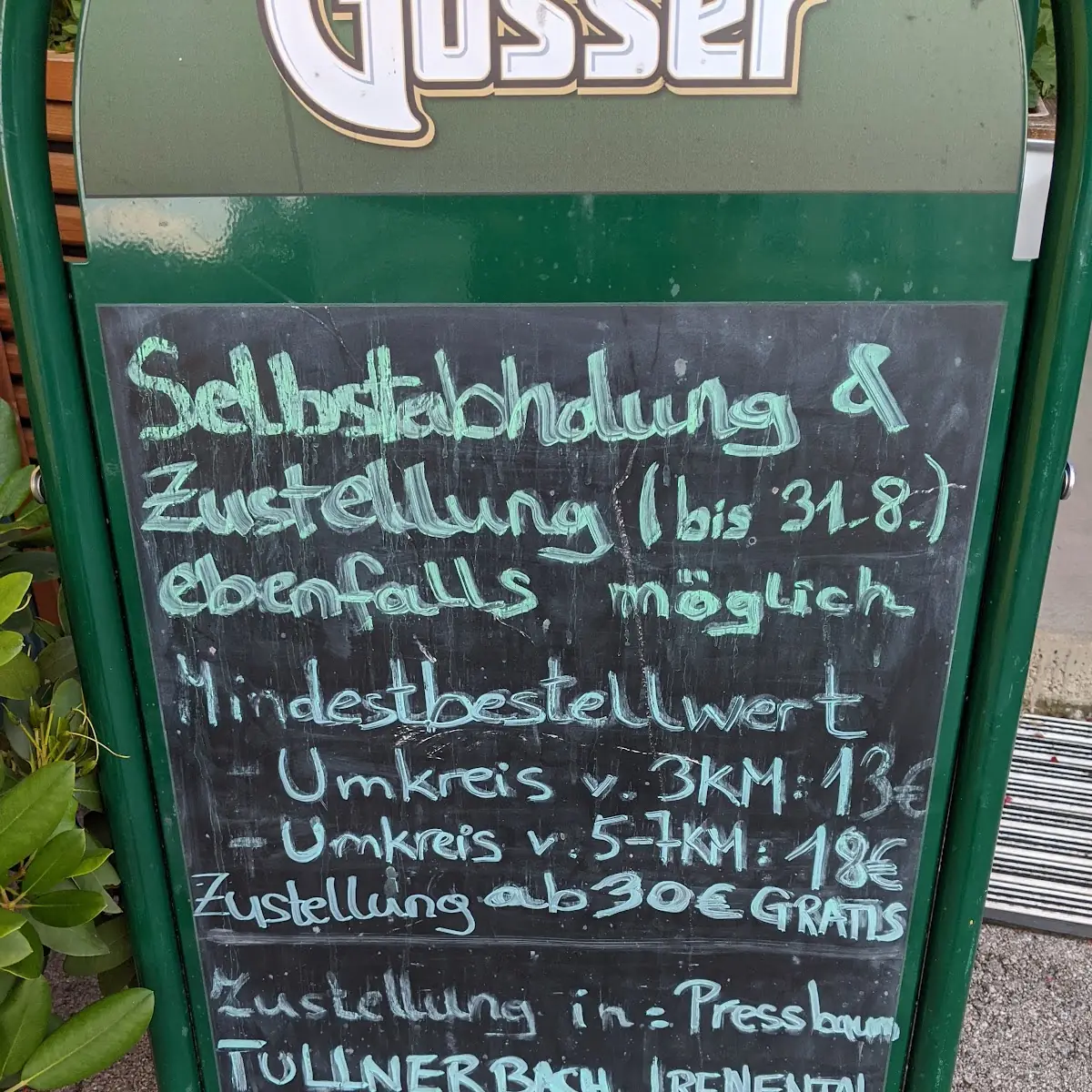 Speisekarte, Pizzeria-Ristorante Danijele