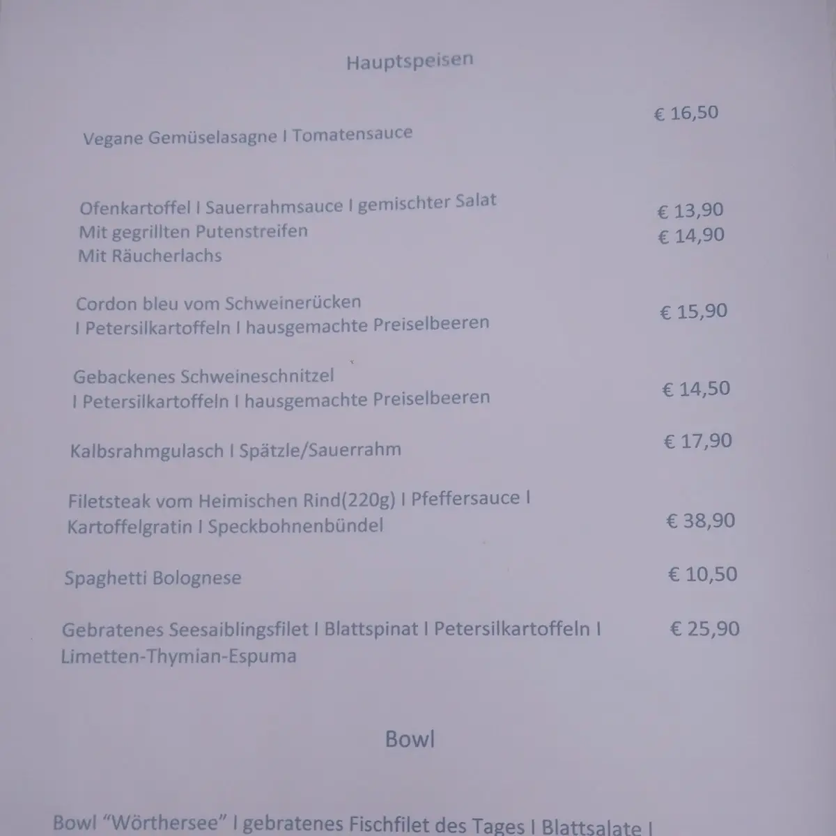 Speisekarte photo 3