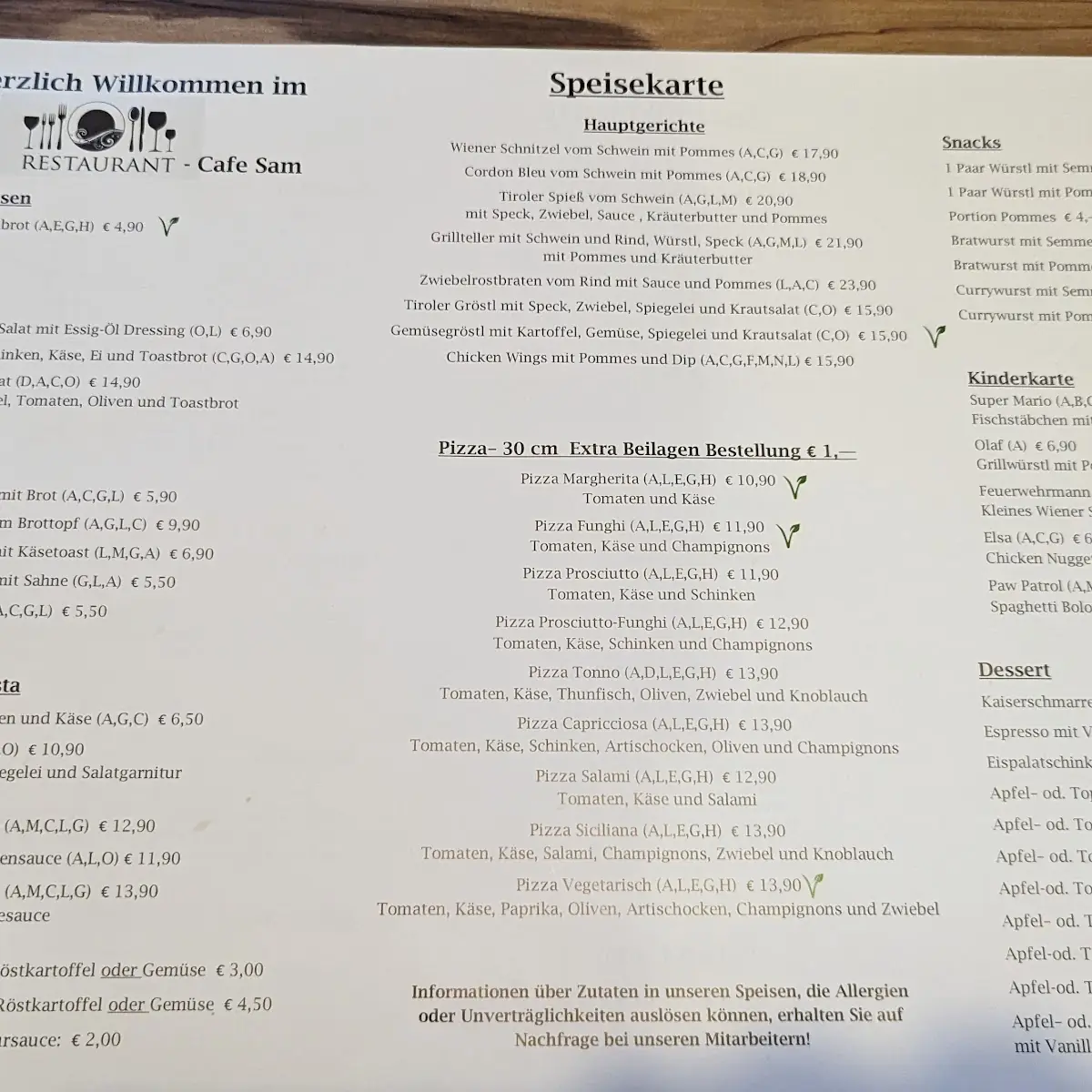 Speisekarte photo 3