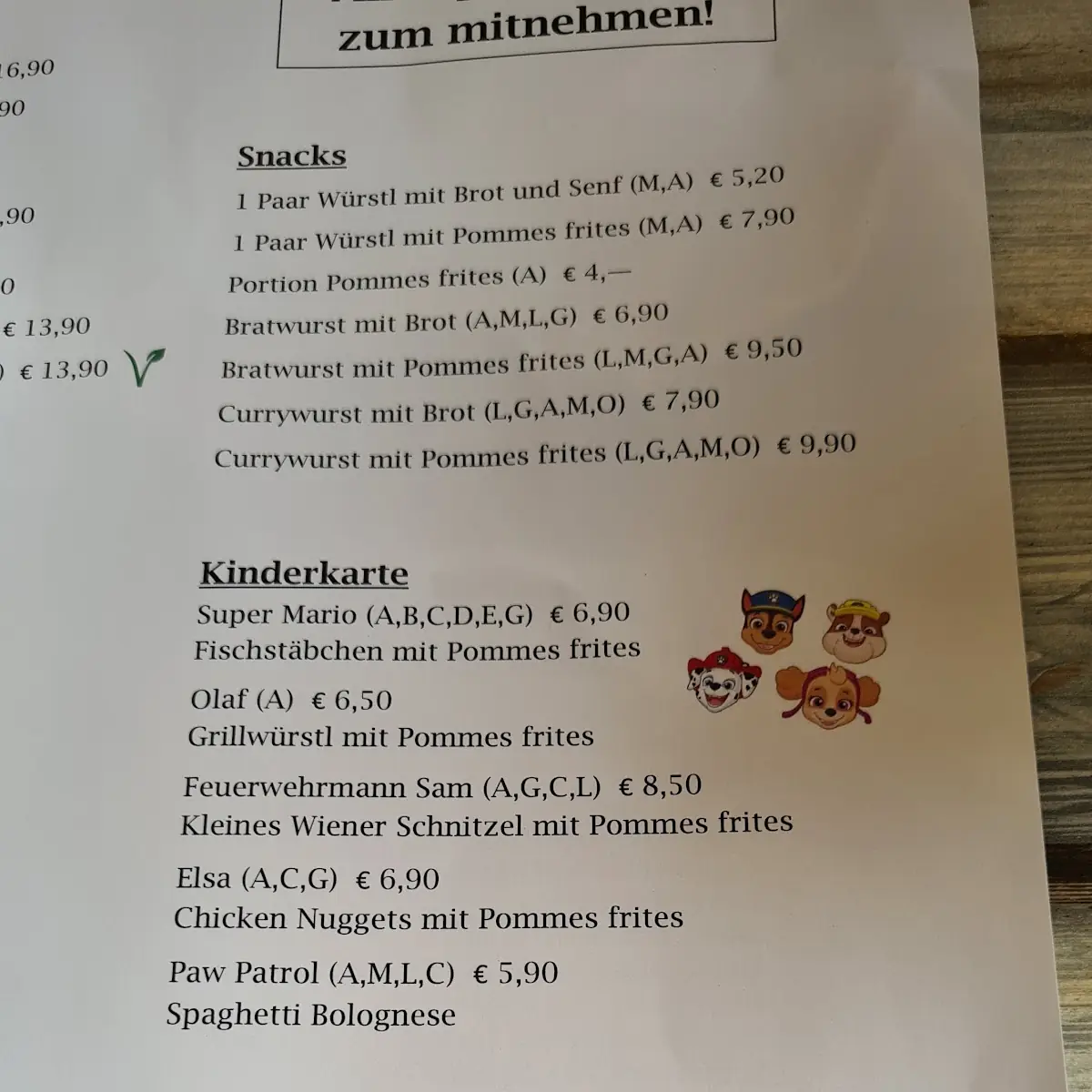 Speisekarte photo 8