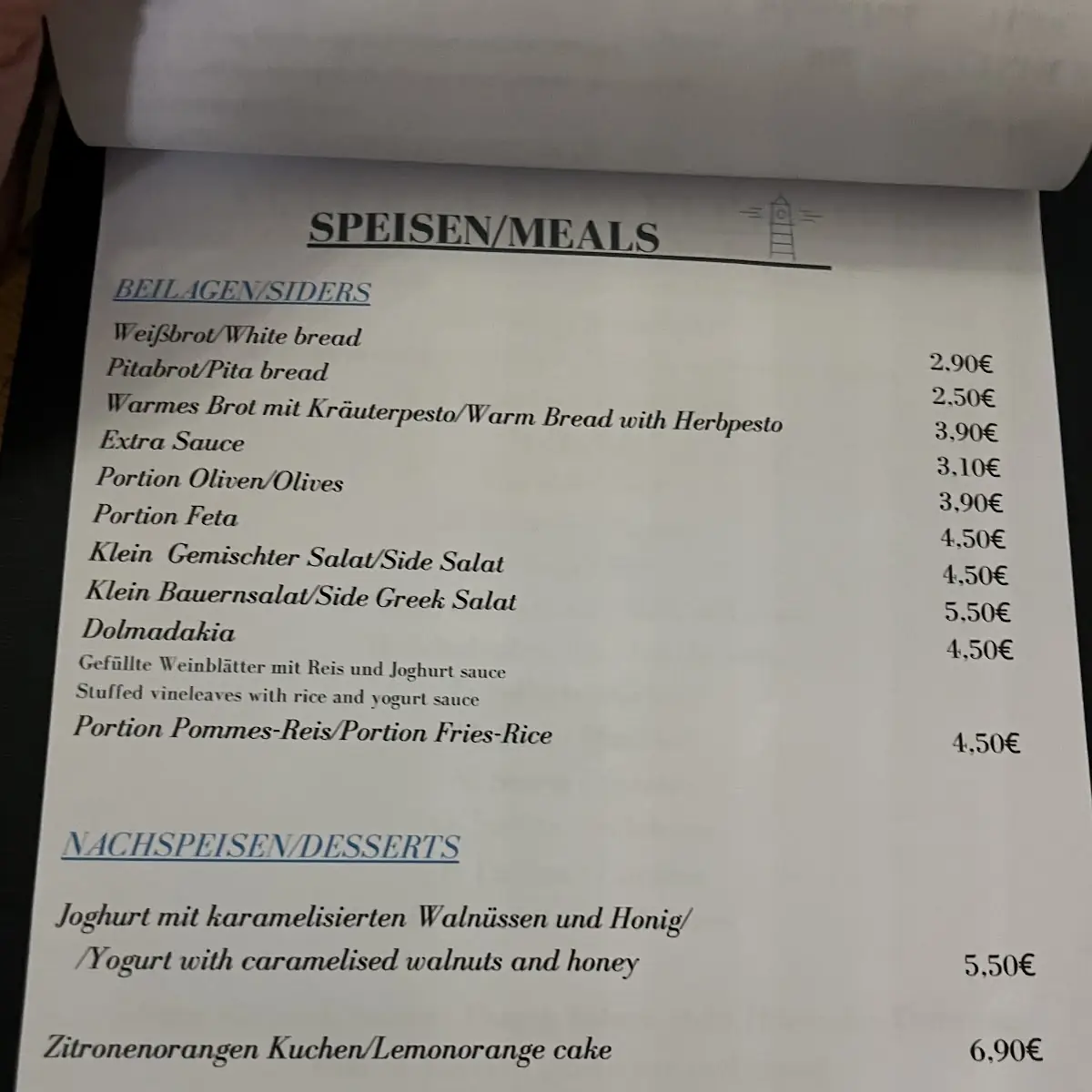 Speisekarte photo 1