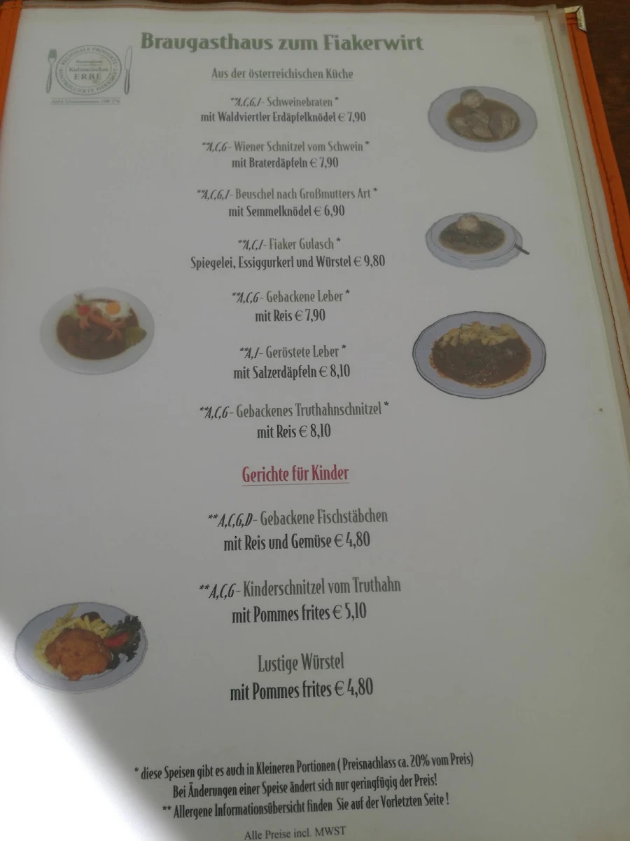 Speisekarte photo 2