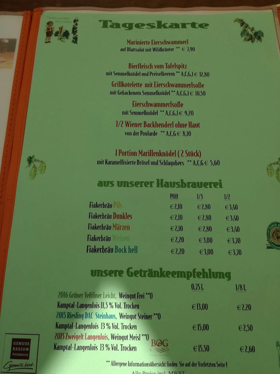Speisekarte photo 3