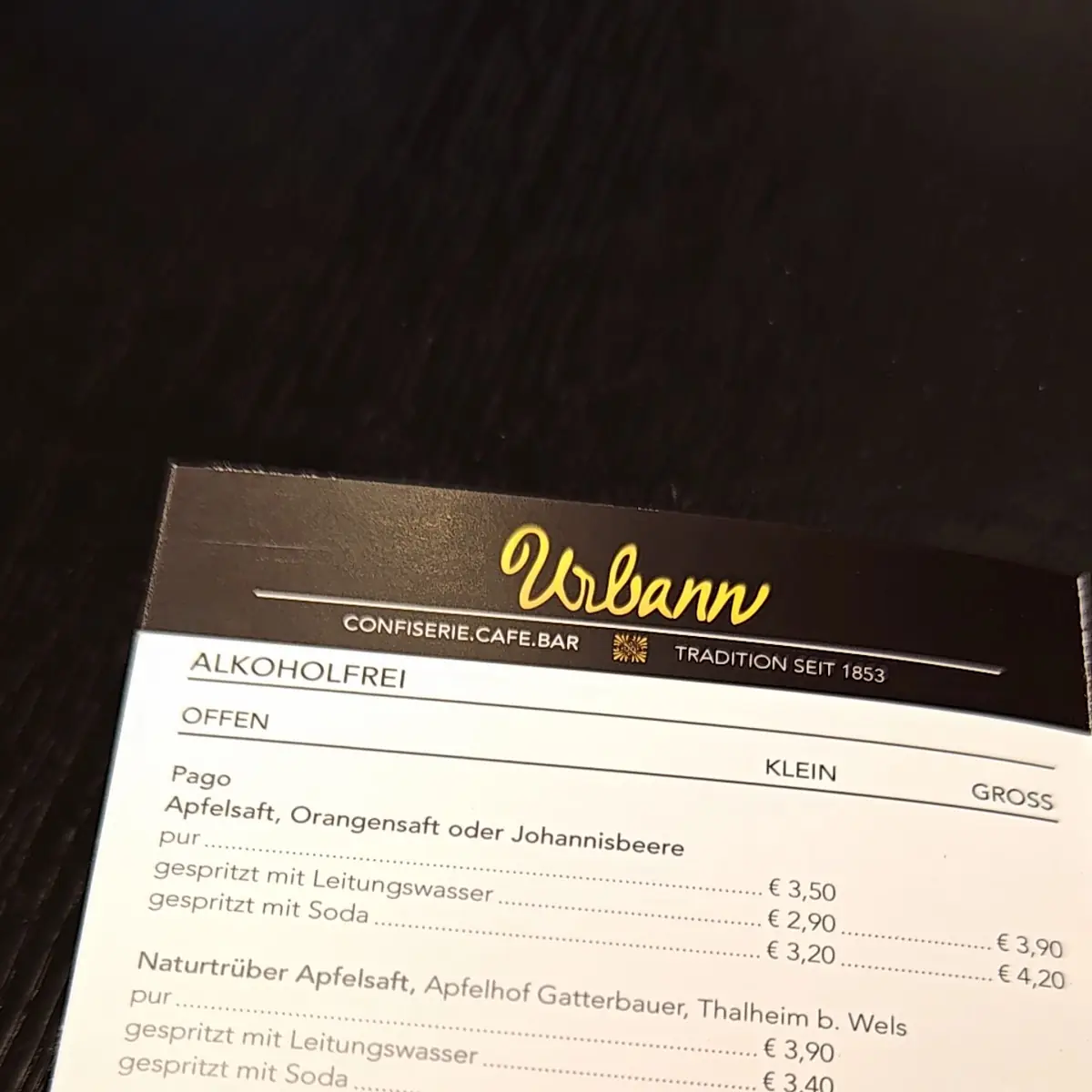 Speisekarte photo 1