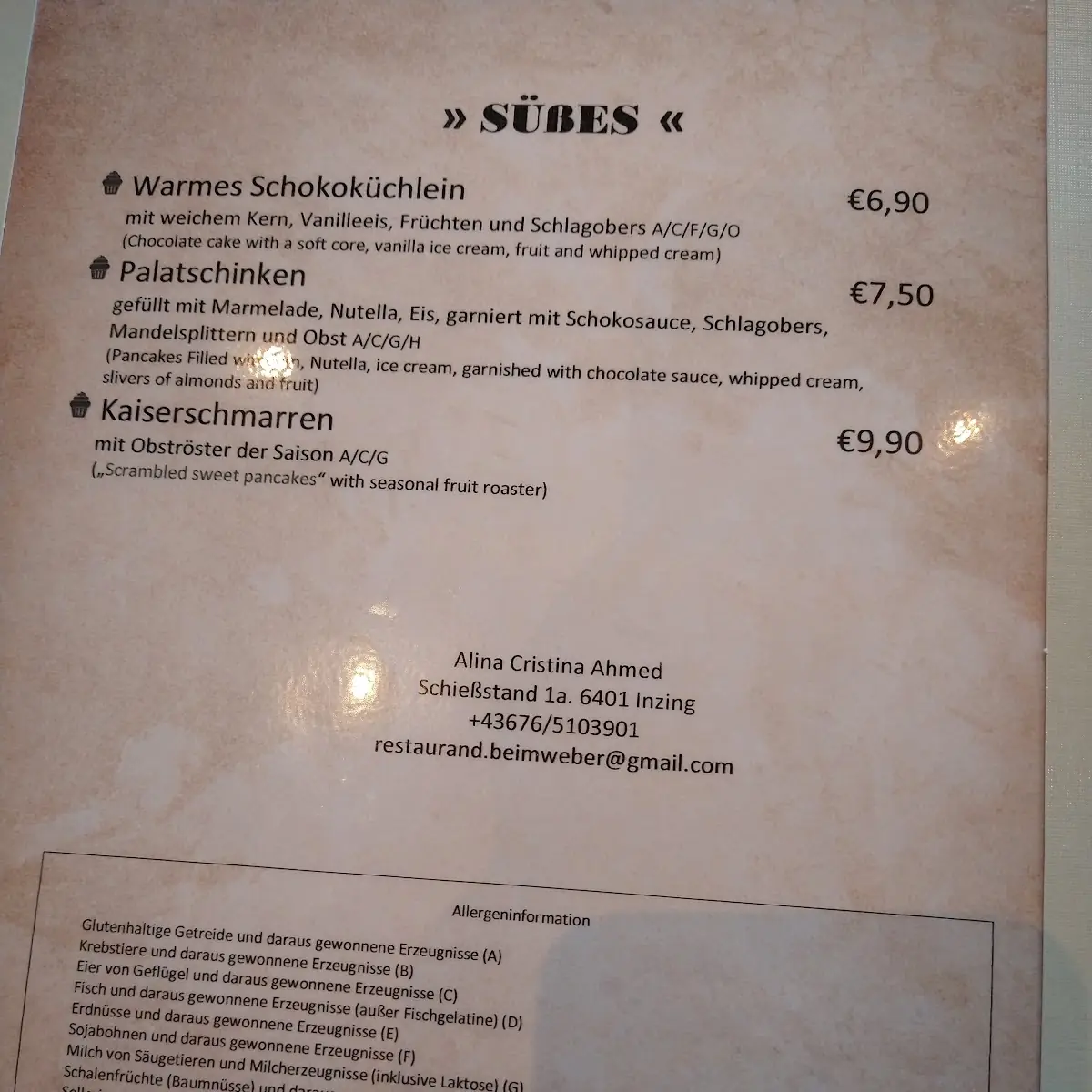 Speisekarte photo 1