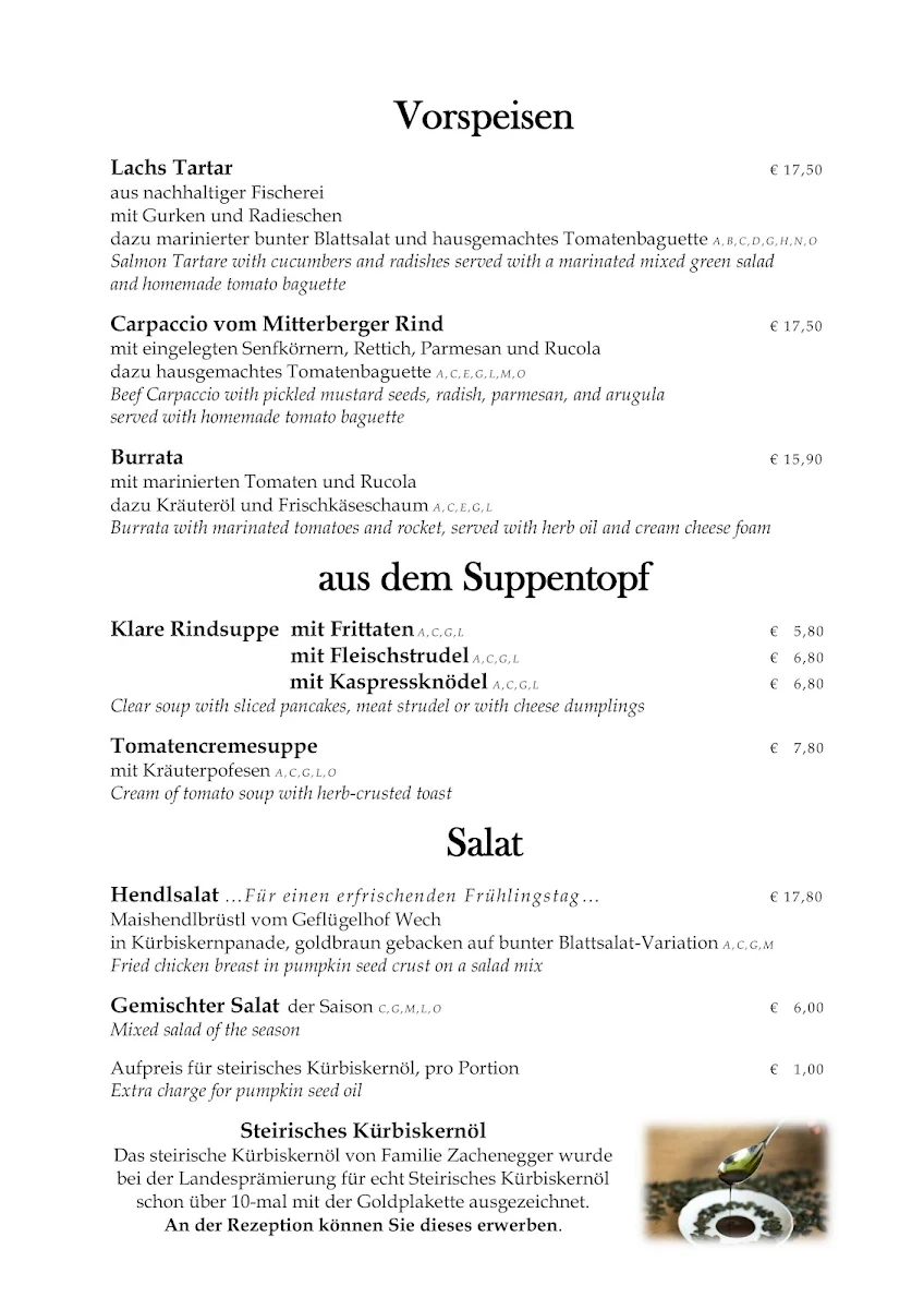 Speisekarte photo 2