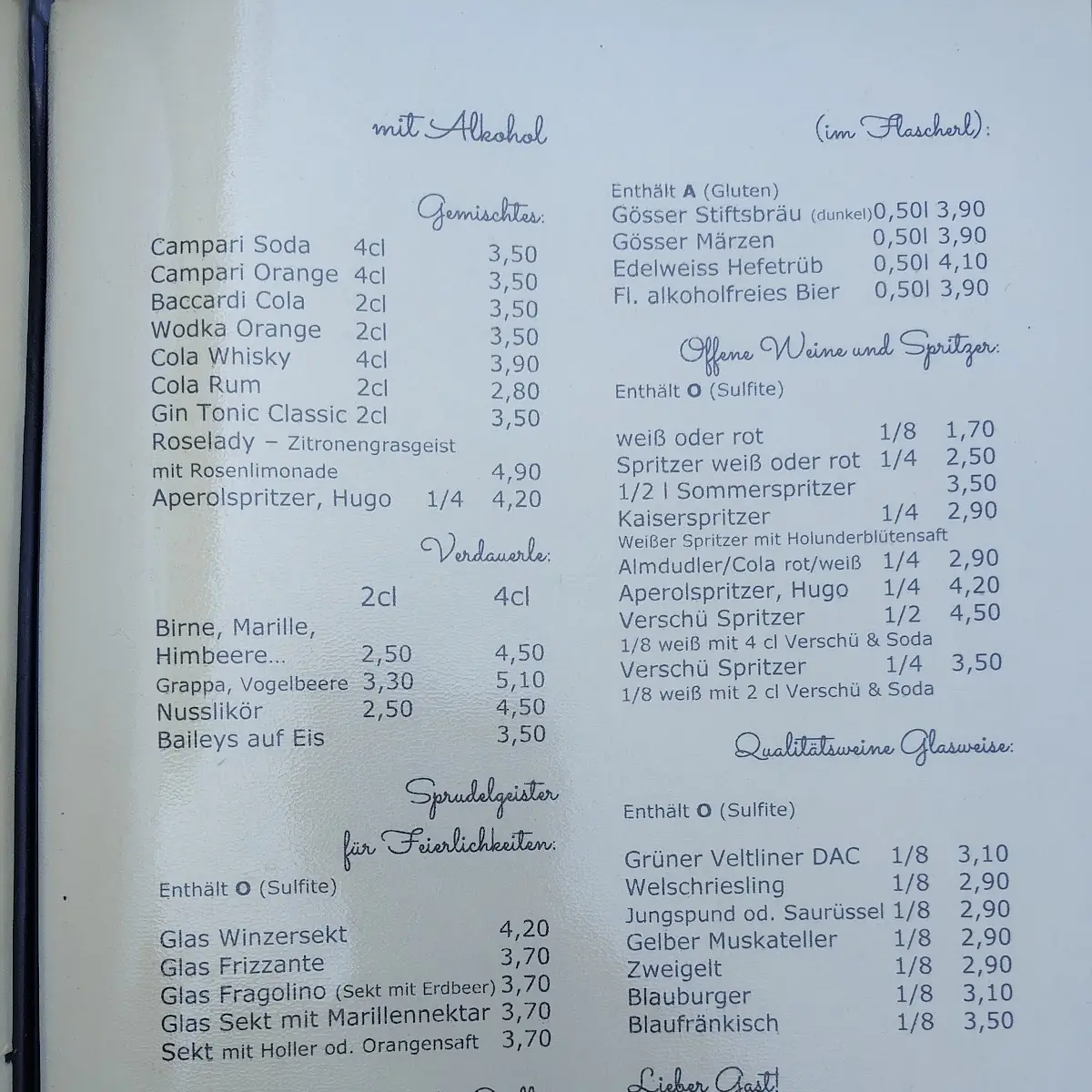 Speisekarte photo 2