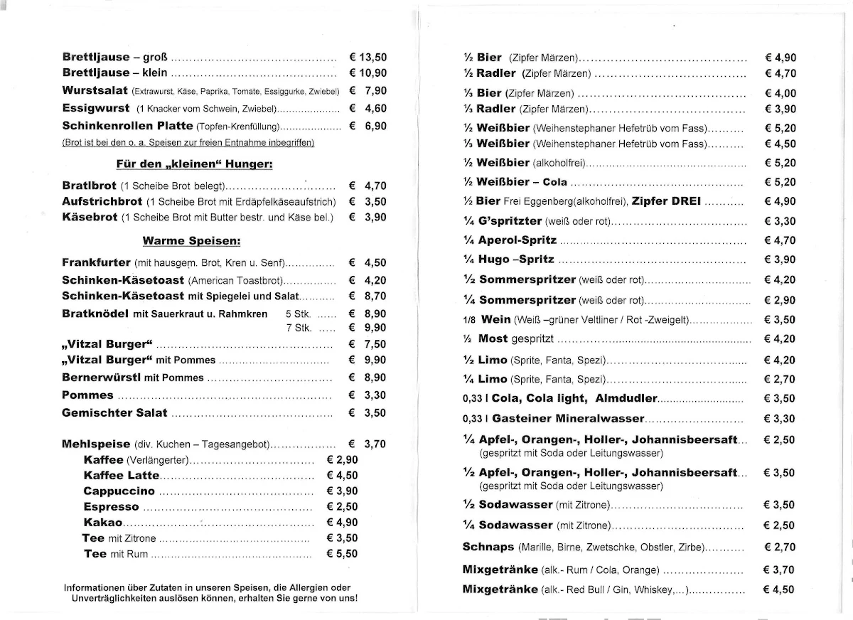 Speisekarte photo 1