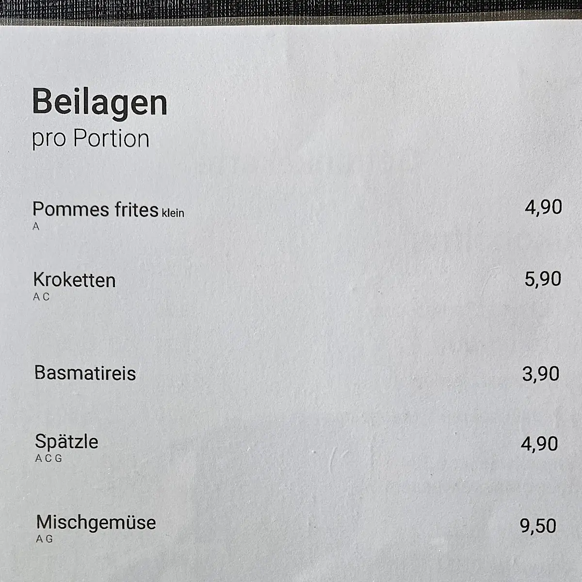 Speisekarte photo 3