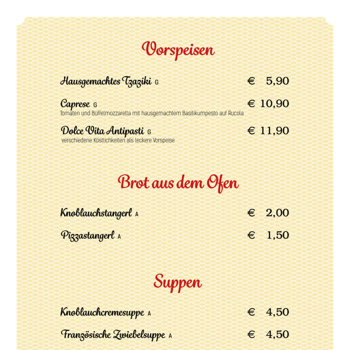 Speisekarte photo 4