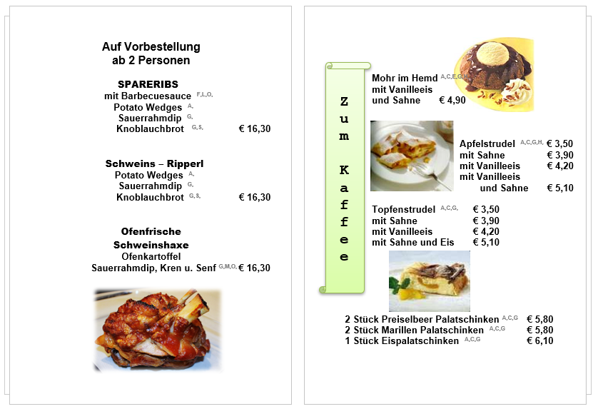 Speisekarte photo 1