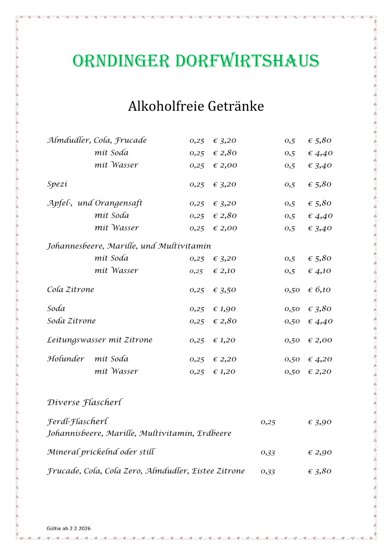 Speisekarte photo 2